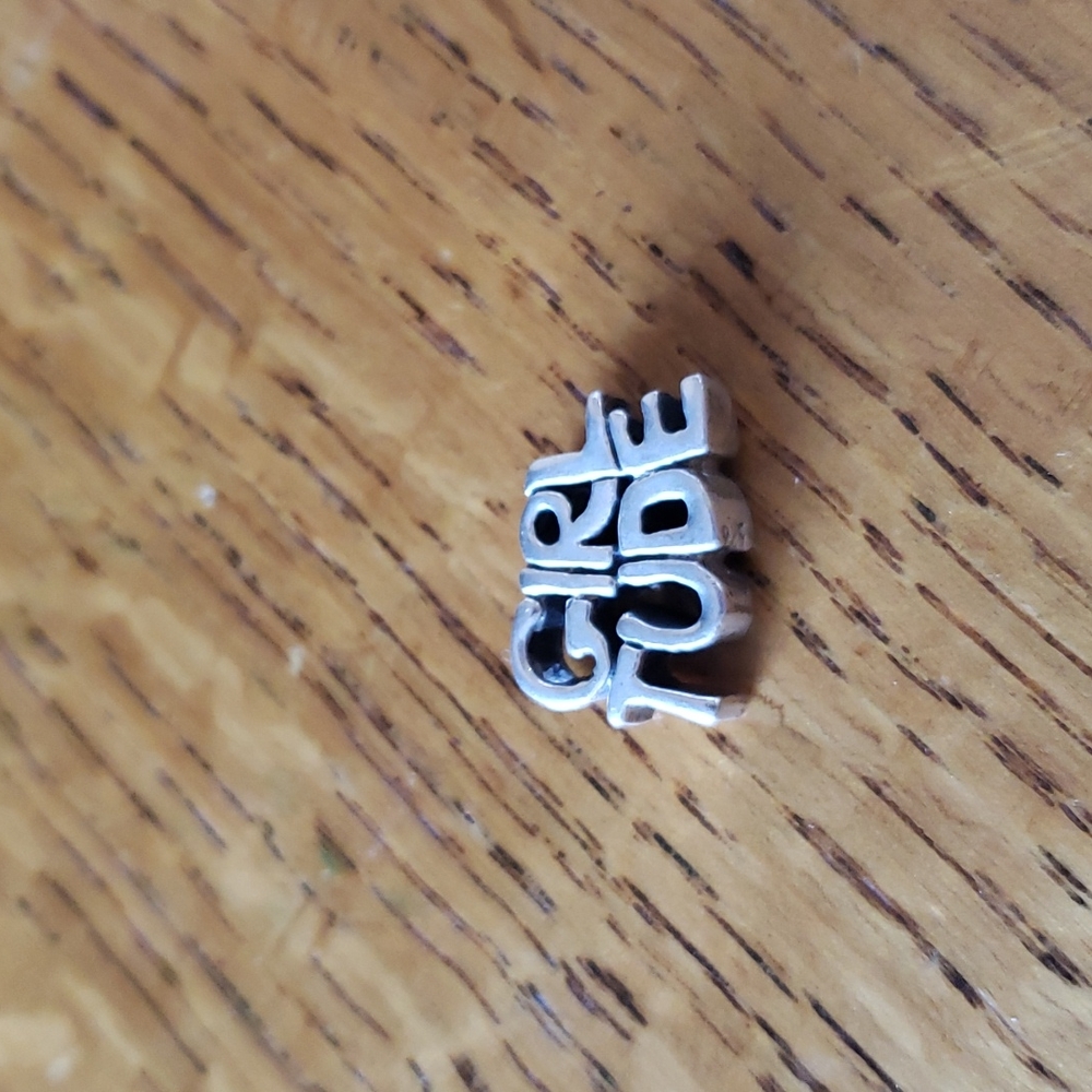 STERLING SILVER GIRLTUDE SLIDER CHARM NEW